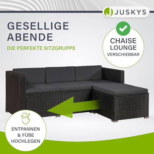 ArtLife Polyrattan Lounge Punta Cana | Gartenmöbel-Set mit Sofa, Hocker und Tisch für 4-5 Personen - 6