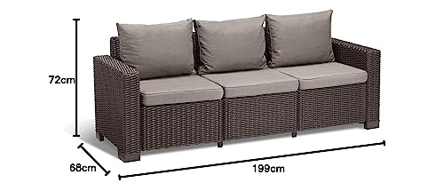 Allibert Gartenlounge Sofa California 3-Sitzer - 8