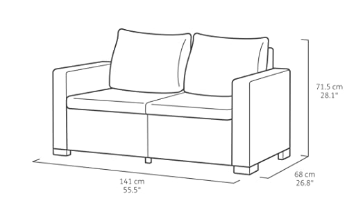 Allibert Gartenlounge Sofa California 2-Sitzer - 6