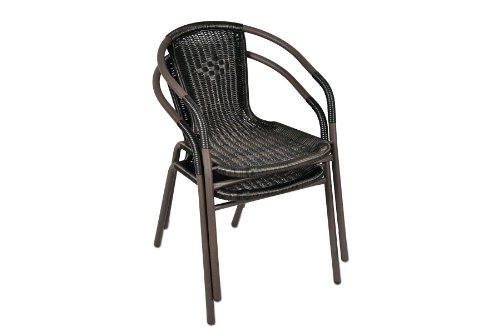 Nexos Bistrostuhl aus Poly-Rattan mit Stahlgestell - 4