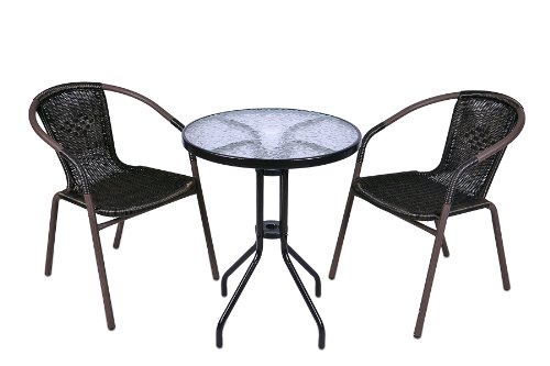 Nexos Bistrostuhl aus Poly-Rattan mit Stahlgestell - 5