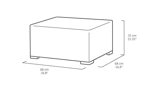 Allibert by Keter Gartenlounge Set Moorea, graphit/cool grey, 4tlg., inkl. Sitz- und Rückenkissen, Kunststoff, runde Rattanoptik, Lounge Set - 5