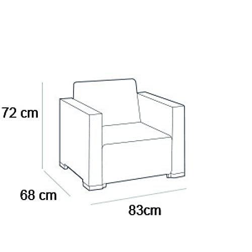 Allibert California Loungesessel Rattan-Optik in Anthrazit inkl. passendem Sitz- & Rückenkissen – für Balkon, Garten und Terrasse - 7